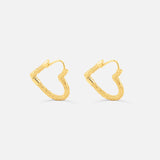 Wave Heart Hoops 18K Guldbelagt 20 mm