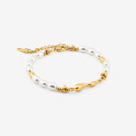 Wave Pearl Armbånd 18K Guldbelagt - BY CARA