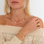 Wave Pearl Armbånd 18K Guldbelagt - BY CARA