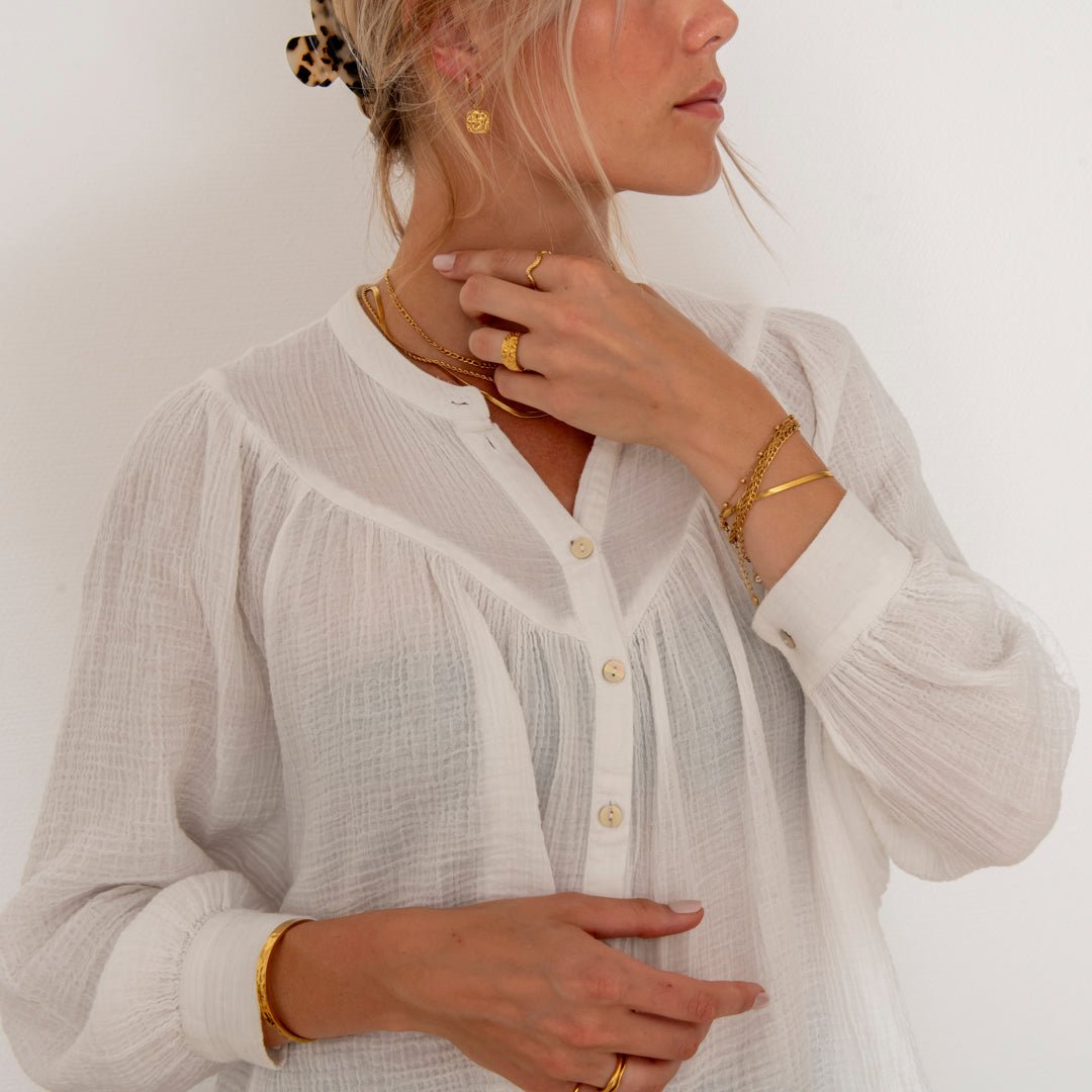 Wave Texture Ring 18K Guldbelagt - BY CARA