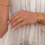 Wide Mesh Armbånd 18K Guldbelagt 6 mm - BY CARA