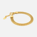 Wide Mesh Armbånd 18K Guldbelagt 6 mm