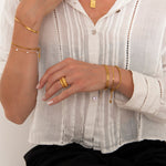 Wide Mesh Armbånd 18K Guldbelagt 6 mm - BY CARA