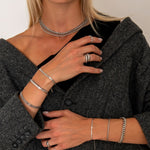 Wide Mesh Armbånd Sølvfarvet 6 mm - BY CARA