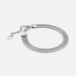 Wide Mesh Armbånd Sølvfarvet 6 mm - BY CARA