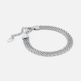 Wide Mesh Armbånd Sølvfarvet 6 mm