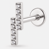 Zigzag Spark Labret silver-coloured