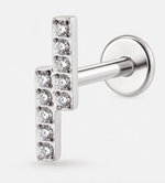Zigzag Spark Labret silver-coloured - BY CARA