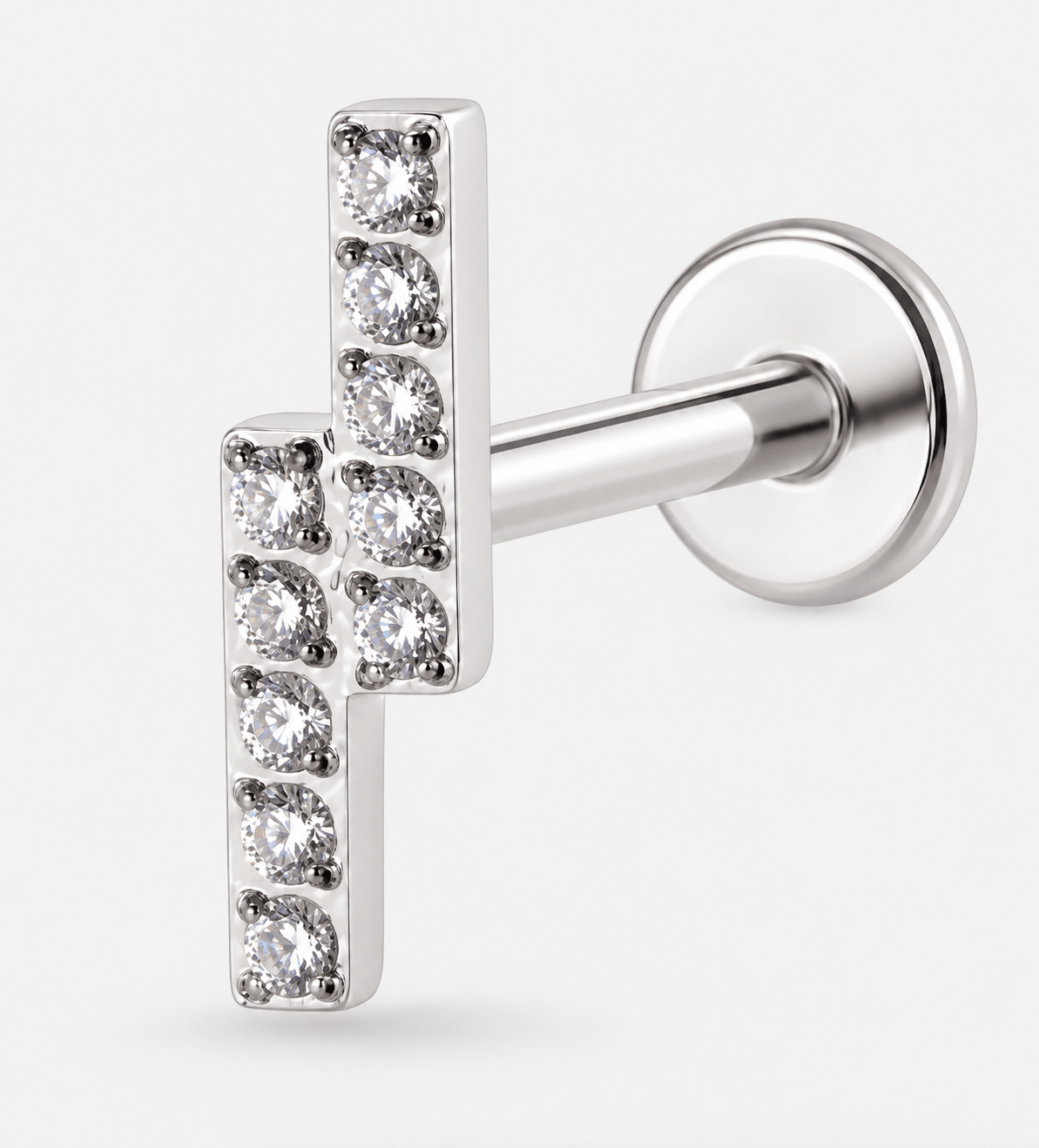 Zigzag Spark Labret silver-coloured - BY CARA
